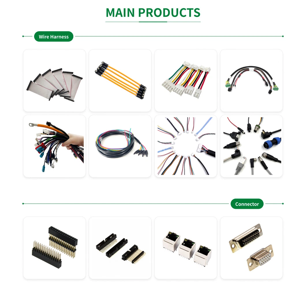 Customized Various Sh Zh pH Xh Vh Pin 1.0 1.5 2.0 1.25 2.54mm Pitch Connector Electronic Harness Cable Assembly for Electrical