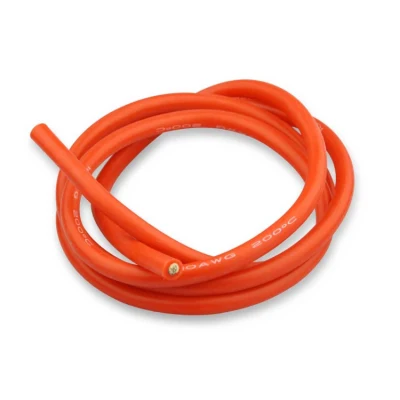 Cable de caucho de silicona resistente al calor, alta temperatura, 8AWG, 10 AWG, 12AWG, 6AWG, 20AWG, 26AWG, 22 AWG, 50mm